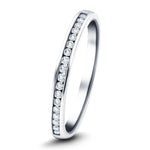 Diamond Channel Half Eternity Ring 0.15ct G/SI 9k White Gold 2.3mm - All Diamond