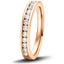 Diamond Channel Half Eternity Ring 0.27ct G/SI 18k Rose Gold 2.5mm