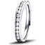 Diamond Channel Half Eternity Ring 0.27ct G/SI 18k White Gold 2.5mm