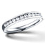 Diamond Channel Half Eternity Ring 0.27ct G/SI 18k White Gold 2.5mm - All Diamond