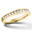 Diamond Channel Half Eternity Ring 0.27ct G/SI 18k Yellow Gold 2.5mm - All Diamond