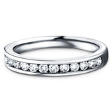 Diamond Channel Half Eternity Ring 0.27ct G/SI in Platinum 2.5mm - All Diamond