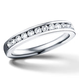 Diamond Channel Half Eternity Ring 0.40ct G/SI 18k White Gold 3.1mm - All Diamond