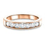 Diamond Channel Half Eternity Ring 0.50ct G/SI 18k Rose Gold 3.5mm - All Diamond