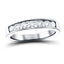 Diamond Channel Half Eternity Ring 0.50ct G/SI 18k White Gold 3.5mm - All Diamond