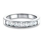 Diamond Channel Half Eternity Ring 0.50ct G/SI 9k White Gold 3.5mm - All Diamond