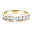 Diamond Channel Half Eternity Ring 1.00ct G/SI 18k Yellow Gold 4.5mm - All Diamond