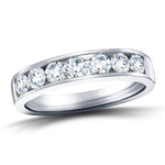 Diamond Channel Half Eternity Ring 1.50ct G/SI in Platinum 5.2mm - All Diamond