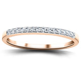 Diamond Channel Set Half Eternity Ring 0.15ct G/SI 18k Rose Gold - All Diamond