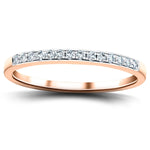 Diamond Channel Set Half Eternity Ring 0.15ct G/SI 9k Rose Gold - All Diamond