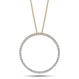 Diamond Circle Life Necklace 0.25ct G/SI Quality 18k Rose Gold W18.0 - All Diamond