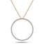 Diamond Circle Life Necklace 0.25ct G/SI Quality 18k Rose Gold W18.0
