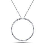 Diamond Circle Life Necklace 0.25ct G/SI Quality 18k White Gold W18.0 - All Diamond