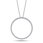 Diamond Circle Life Necklace 0.25ct G/SI Quality 18k White Gold W18.0 - All Diamond