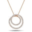 Diamond Circle Life Necklace 0.50ct G/SI Quality 18k Rose Gold W16.0