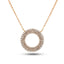 Diamond Circle Life Necklace 0.50ct G/SI Quality 18k Rose Gold W16.0