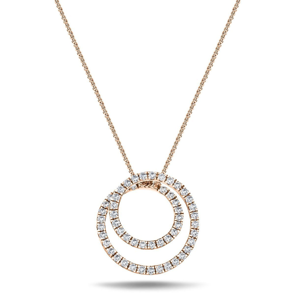 Diamond Circle Life Necklace 0.50ct G/SI Quality 18k Rose Gold W16.0 - All Diamond
