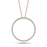 Diamond Circle Life Necklace 0.50ct G/SI Quality 18k Rose Gold W18.0 - All Diamond