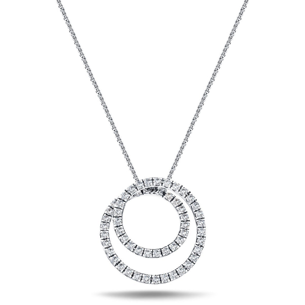 Diamond Circle Life Necklace 0.50ct G/SI Quality 18k White Gold W16.0 - All Diamond