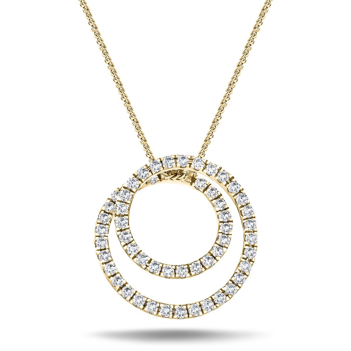 Diamond Circle Life Necklace 0.50ct G/SI Quality 18k Yellow Gold W16.0 - All Diamond