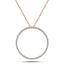 Diamond Circle Life Necklace 0.75ct G/SI Quality 18k Rose Gold W23.5 - All Diamond