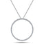 Diamond Circle Life Necklace 0.75ct G/SI Quality 18k White Gold W23.5