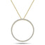 Diamond Circle Life Necklace 0.75ct G/SI Quality 18k Yellow Gold W23.5 - All Diamond