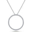Diamond Circle Life Necklace 1.00ct G/SI Quality 18k White Gold W34.5