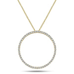 Diamond Circle Life Necklace 1.00ct G/SI Quality 18k Yellow Gold W28.8 - All Diamond
