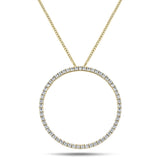 Diamond Circle Life Necklace 1.00ct G/SI Quality 18k Yellow Gold W28.8 - All Diamond