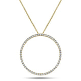 Diamond Circle Life Necklace 1.00ct G/SI Quality 18k Yellow Gold W33.0 - All Diamond