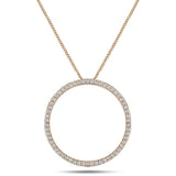 Diamond Circle of Life Necklace 0.50ct G/SI Quality in 18k Rose Gold - All Diamond