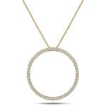 Diamond Circle of Life Necklace 0.50ct G/SI Quality in 18k Yellow Gold - All Diamond
