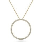 Diamond Circle of Life Necklace 0.70ct G/SI Quality in 18k Yellow Gold - All Diamond