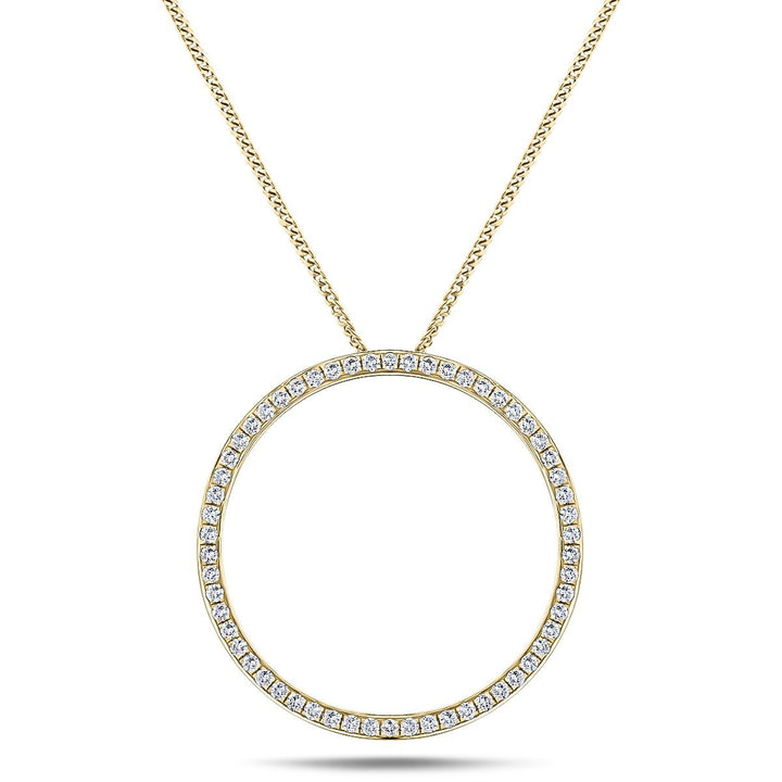 Diamond Circle of Life Necklace 0.70ct G/SI Quality in 18k Yellow Gold