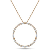 Diamond Circle of Life Necklace 1.00ct G/SI Quality in 18k Rose Gold - All Diamond