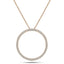 Diamond Circle of Life Necklace 1.00ct G/SI Quality in 18k Rose Gold