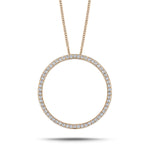 Diamond Circle of Life Necklace 1.00ct G/SI Quality in 18k Rose Gold - All Diamond