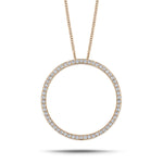 Diamond Circle of Life Necklace 1.00ct G/SI Quality in 18k Rose Gold - All Diamond