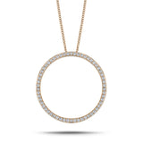 Diamond Circle of Life Necklace 1.00ct G/SI Quality in 18k Rose Gold - All Diamond