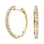 Diamond Claw Set Hoop Earrings 0.50ct G/SI Quality 18k Yellow Gold