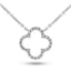 Diamond Clover Necklace 0.10ct G/SI Quality in 18k White Gold