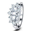 Diamond Cluster Boat Ring 0.50ct G/SI Quality in 18k White Gold