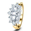 Diamond Cluster Boat Ring 0.50ct G/SI Quality in 18k Yellow Gold