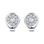 Diamond Cluster Circle Earrings 0.30ct G/SI Quality 18k White Gold - All Diamond
