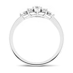 Diamond Cluster Floral Ring 1.00ct Look G/SI Quality in 9k White Gold - All Diamond