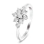 Diamond Cluster Floral Ring 1.00ct Look G/SI Quality in 9k White Gold