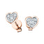 Diamond Cluster Heart Earrings 0.20ct G/SI Quality 18k Rose Gold