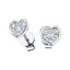 Diamond Cluster Heart Earrings 0.20ct G/SI Quality 18k White Gold