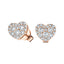 Diamond Cluster Heart Earrings 0.70ct G/SI 18k Rose Gold